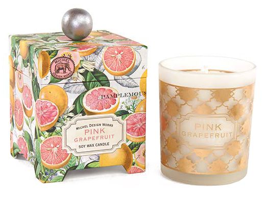 Pink Grapefruit Large Soy Wax Candle 14 oz.