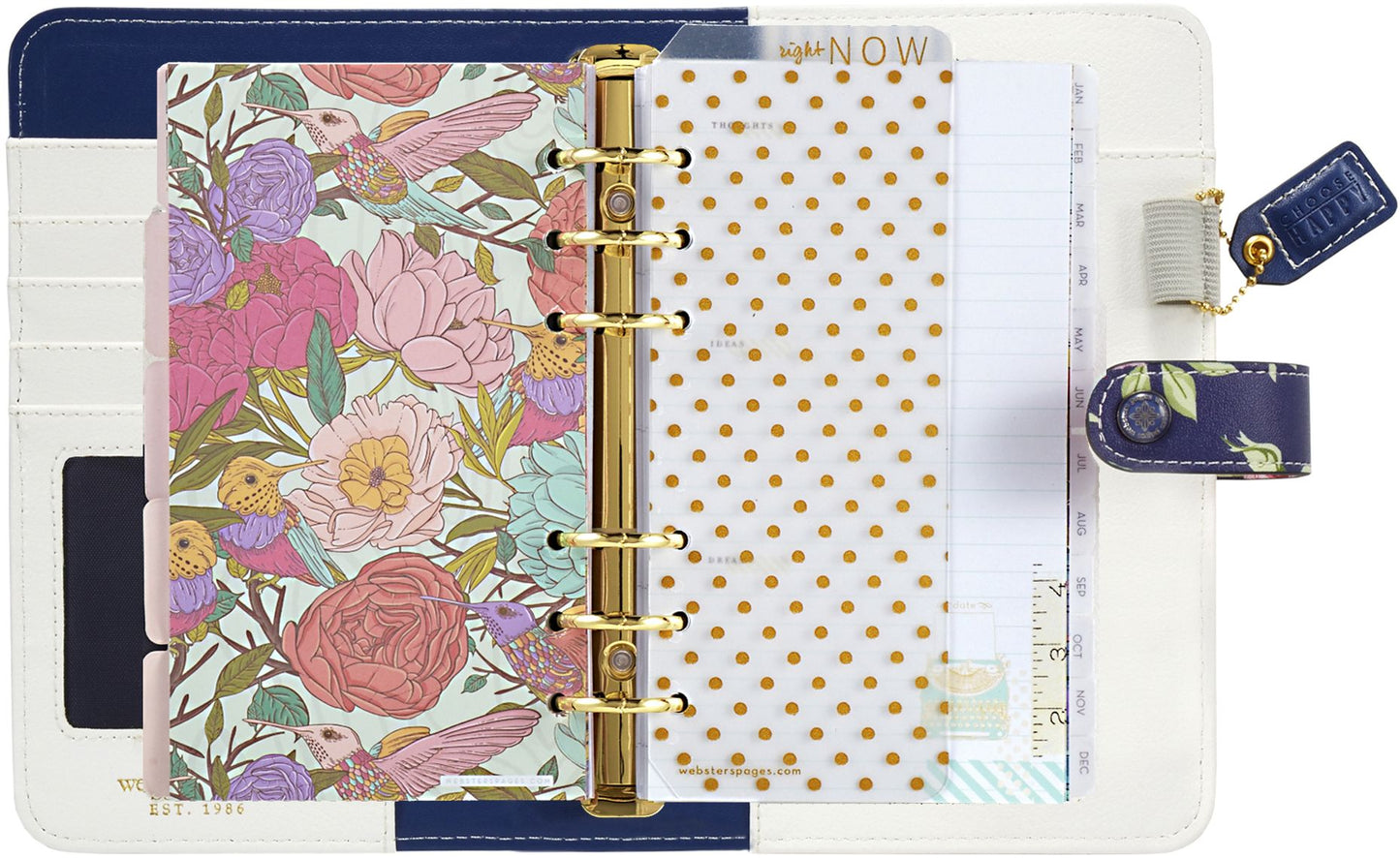 2018 Navy Floral Personal Planner Kit