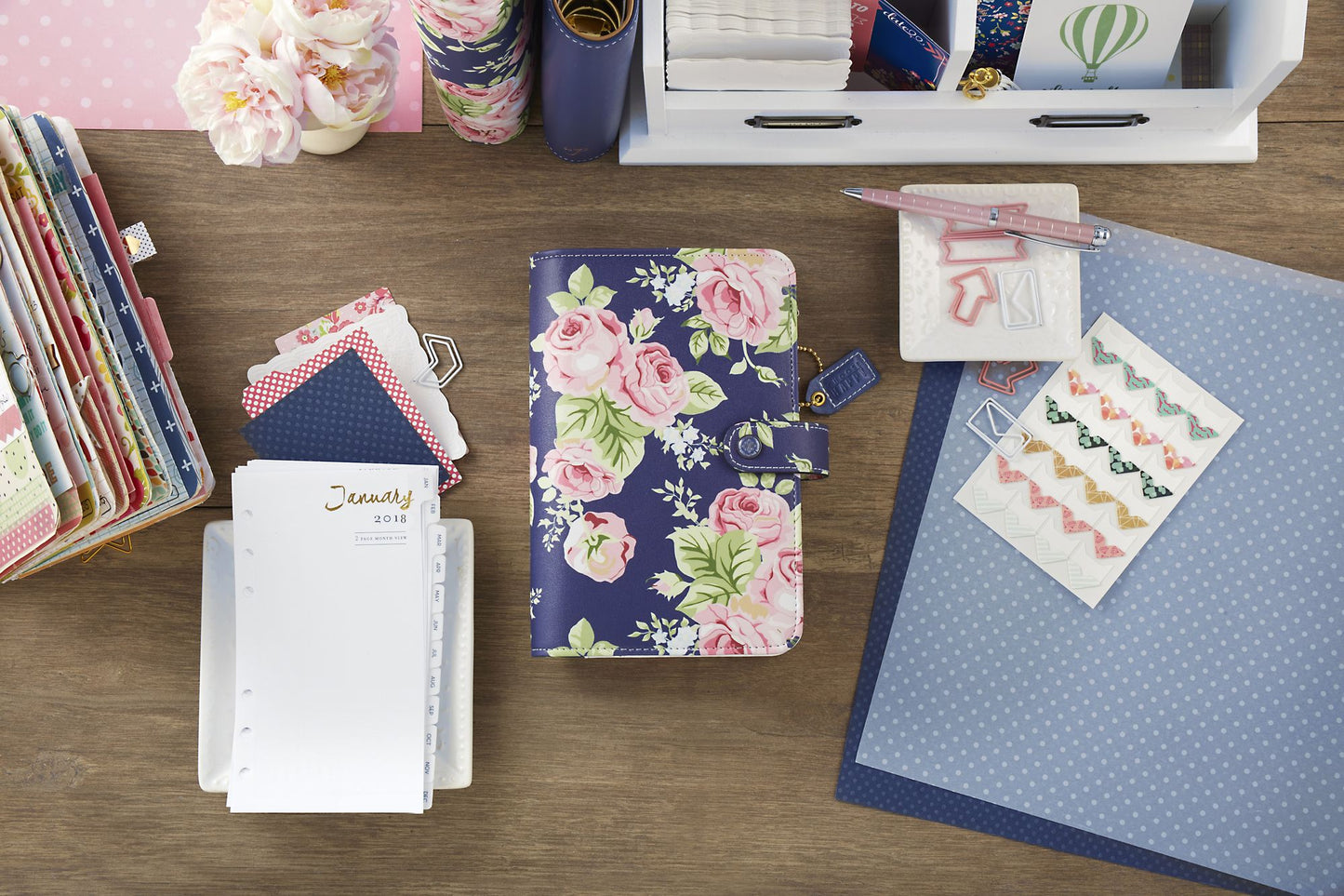 2018 Navy Floral Personal Planner Kit