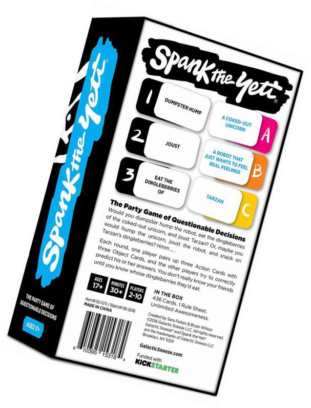 Spank the Yeti: The Party Game of Questionable Decisions