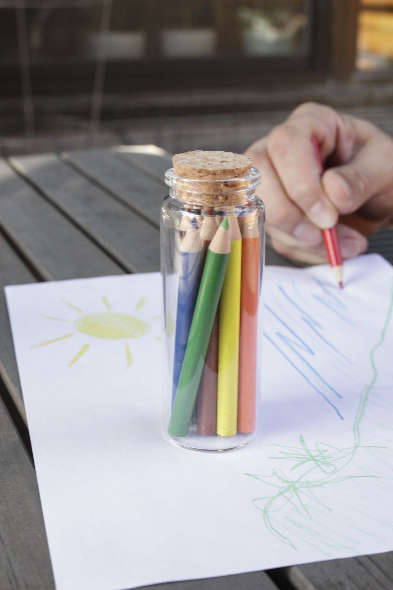 Colored Pencils in a Jar