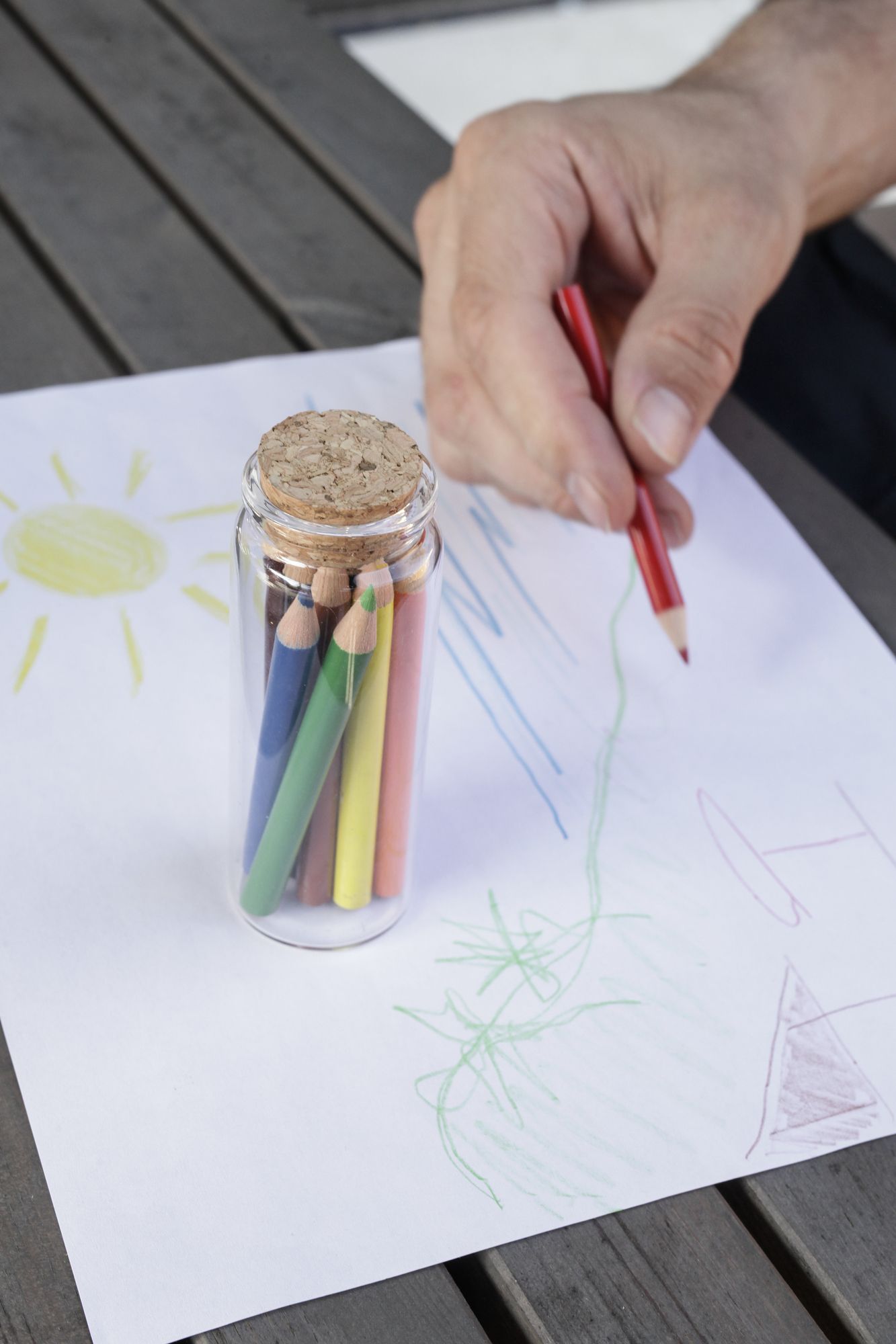 Colored Pencils in a Jar