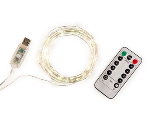 Kikkerland LT20 Extra Long Silver String Lights