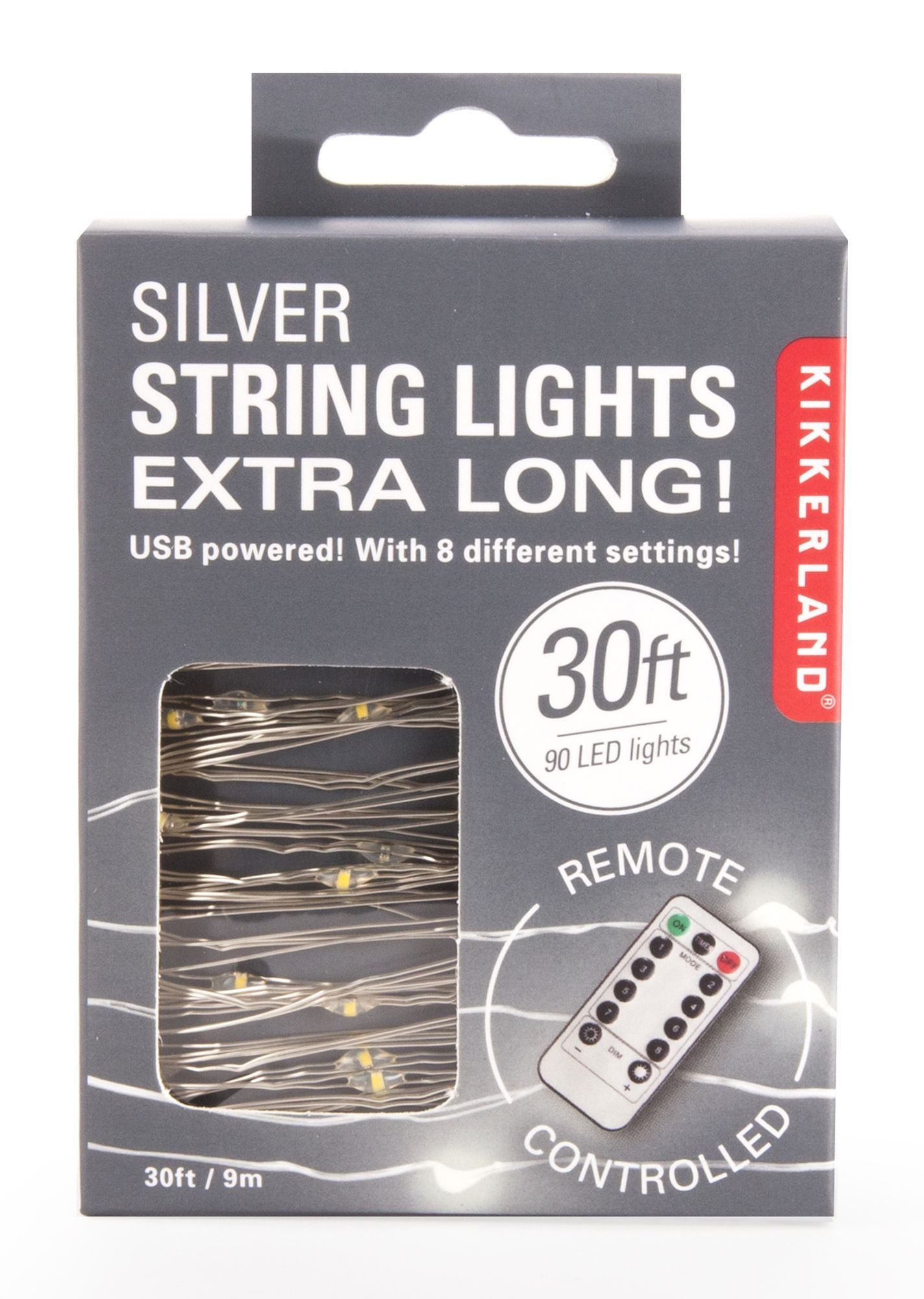 Kikkerland LT20 Extra Long Silver String Lights