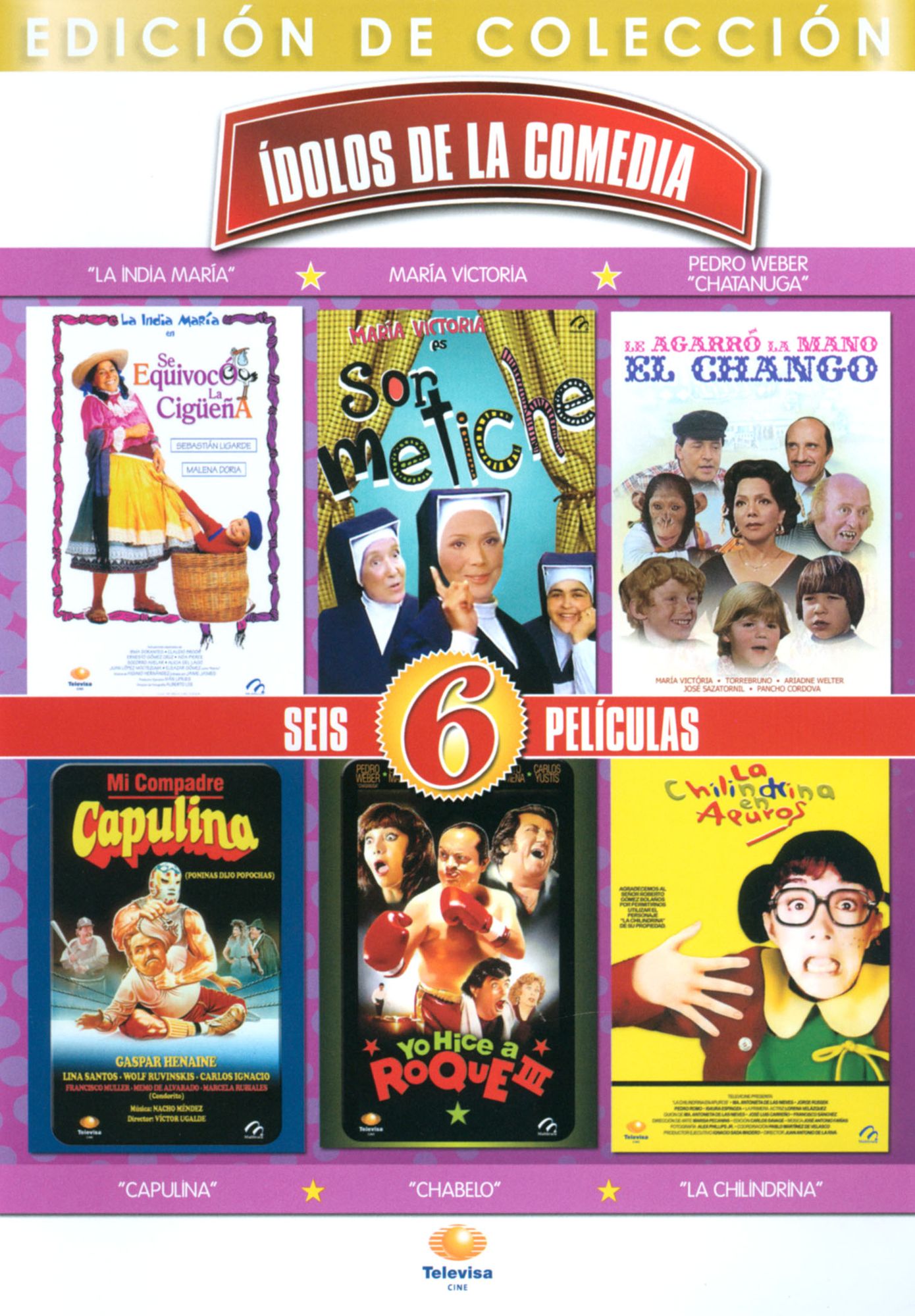 Idolos De La Comedia - 6 Peliculas