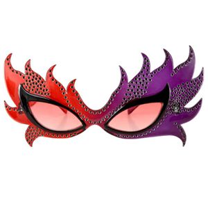 Elope 31114 Feather Mask Glasses Red-Purple Size One-Size