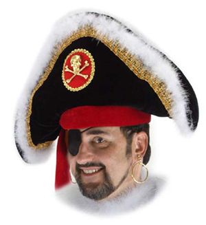 Costumes For All Occasions Ela3452 Hat Pirate Fancy