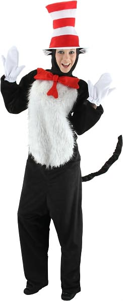 Dr. Seuss Cat in Hat Deluxe Adult Costume: S/M (6-8)