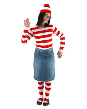 Elope ELLX9204-SM Womens Wheres Waldo Wenda Kit Size Small-Med