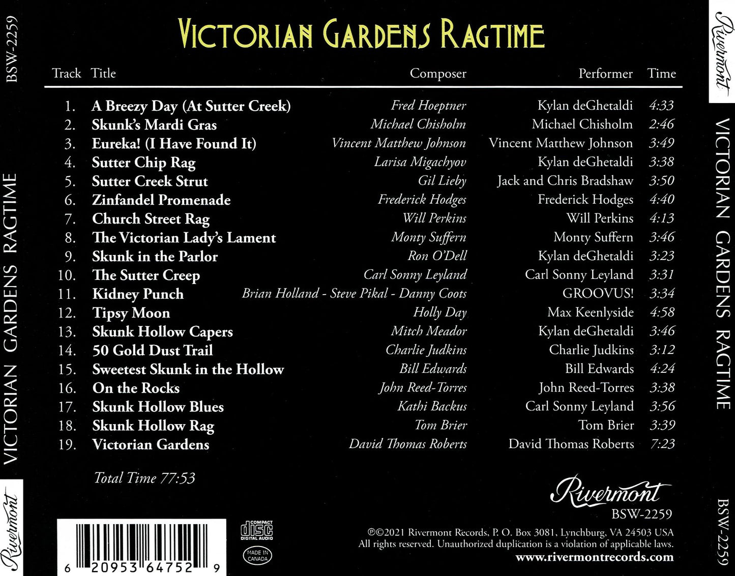 Victorian Gardens Ragtime / Various