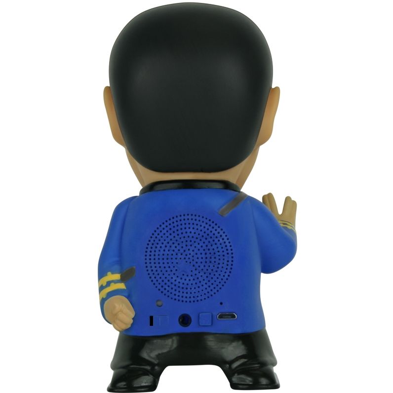 Star Trek: Mr. Spock 6" Tall Vinyl Talking Bluetooth Speaker with Quotes, Sound Effects and Microphone