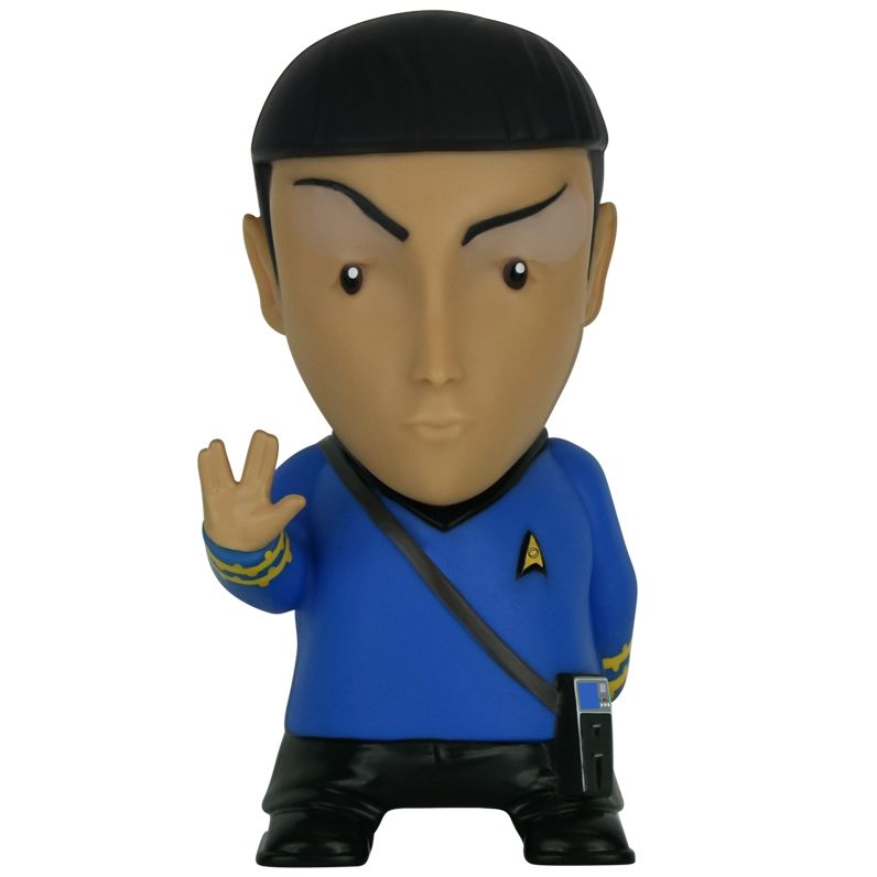 Star Trek: Mr. Spock 6" Tall Vinyl Talking Bluetooth Speaker with Quotes, Sound Effects and Microphone