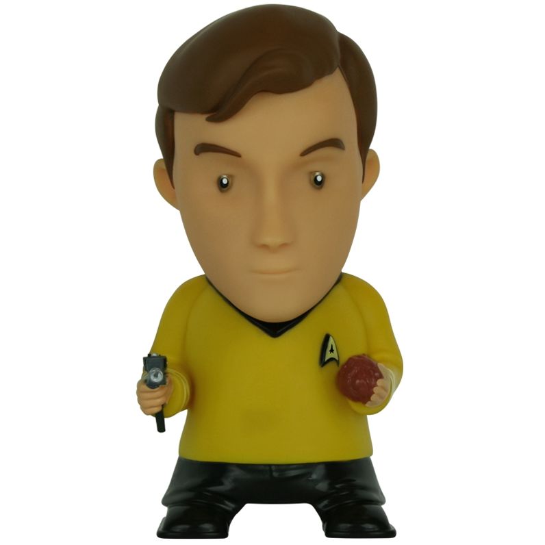 Star Trek: Captain Kirk 6" Tall Vinyl Talking Bluetooth Speaker with Quotes, Sound Effects and Microphone