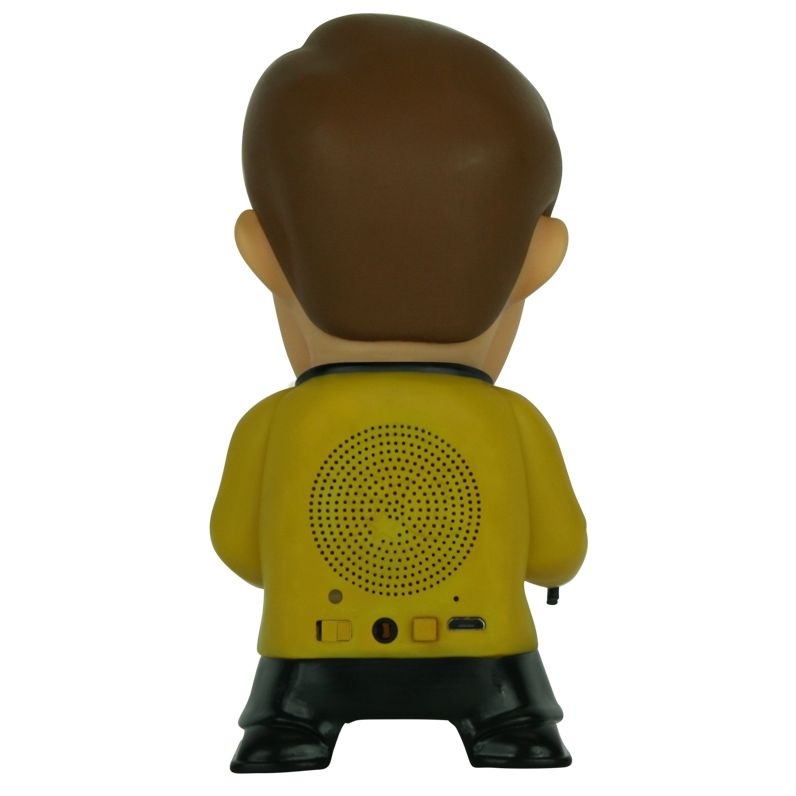 Star Trek: Captain Kirk 6" Tall Vinyl Talking Bluetooth Speaker with Quotes, Sound Effects and Microphone
