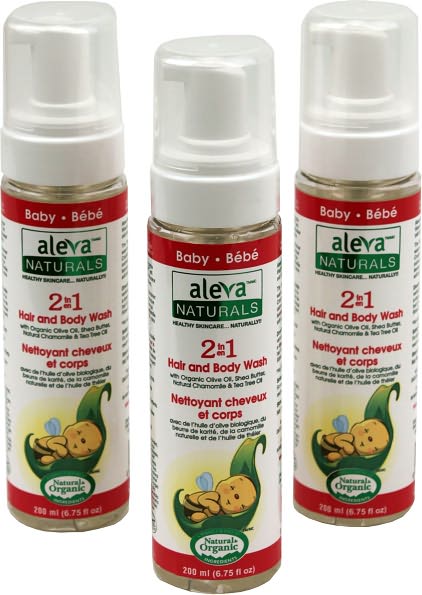 Aleva Naturals 2 in 1 Hair & Body Wash, 6.8 oz