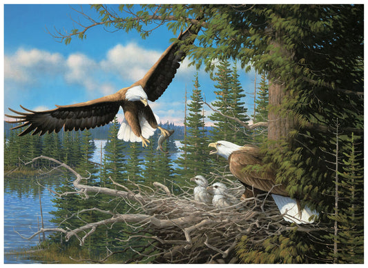 Outset Media Games OM51737 Nesting Eagles 1000 piece Puzzle