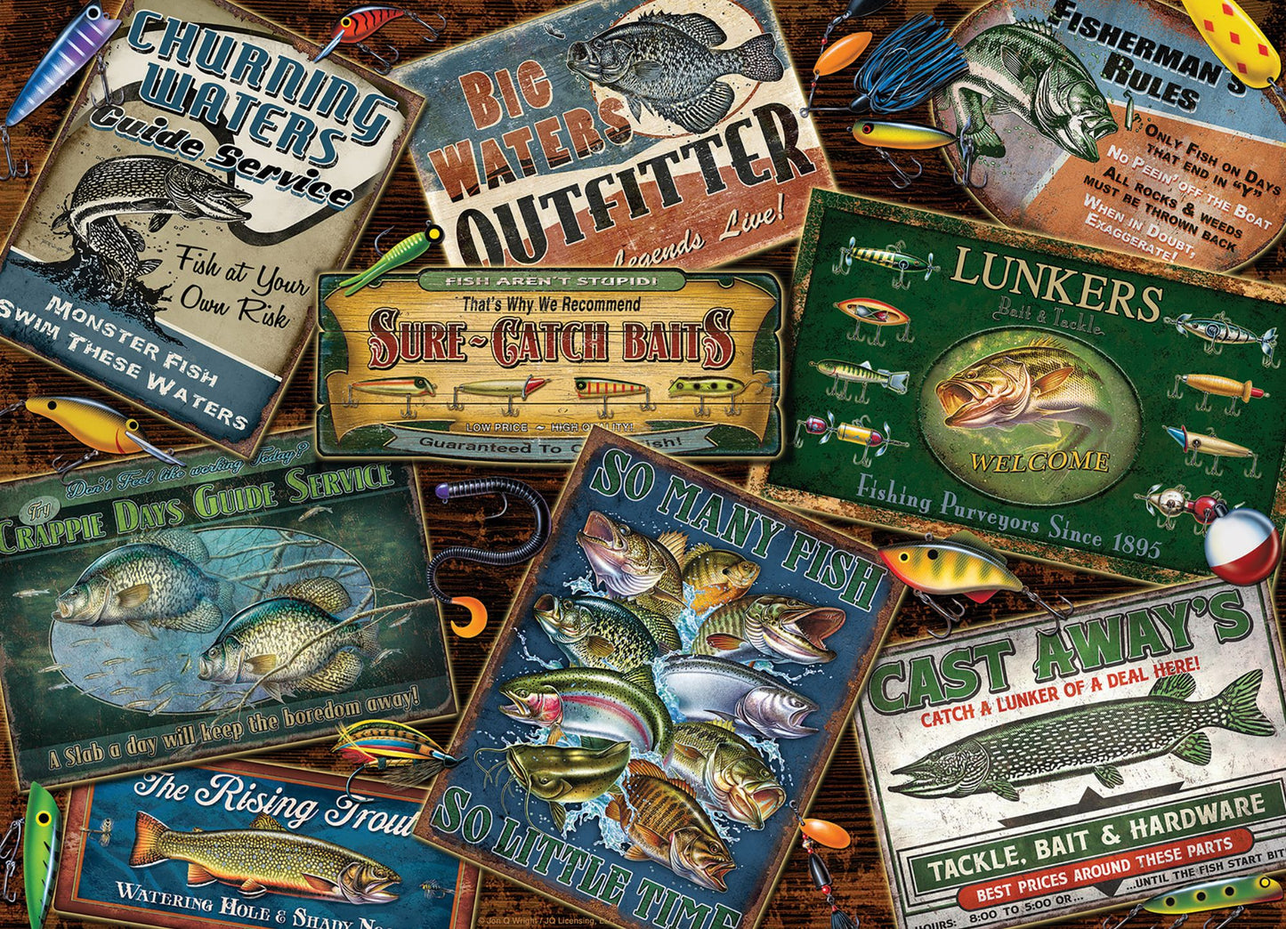 Cobble Hill Fish Signs Puzzle - 1,000 Pieces