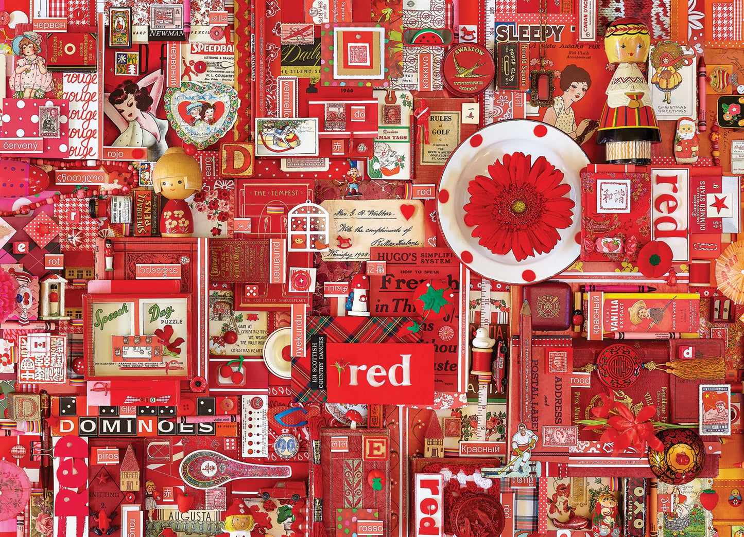 Cobble Hill All Things Red Puzzle - 1,000 Pieces
