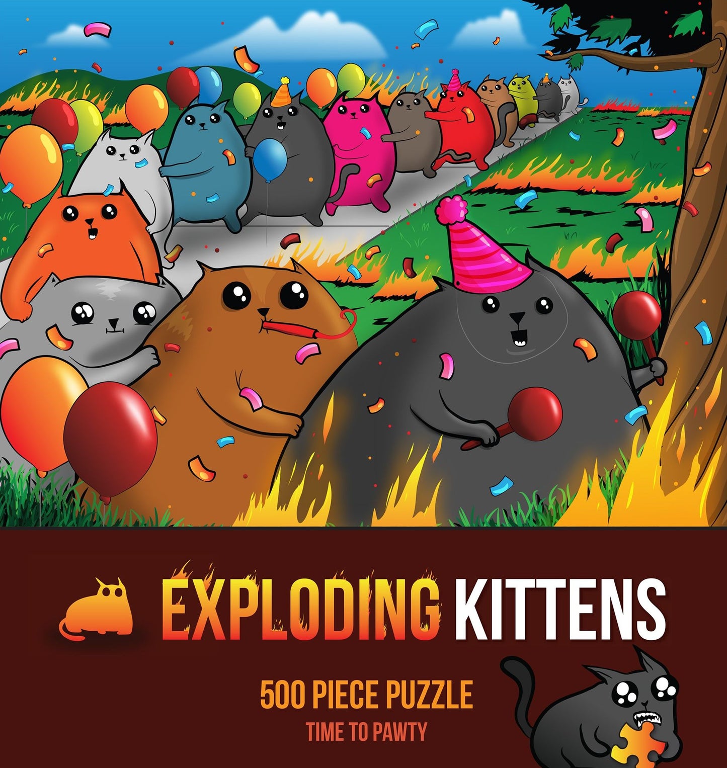 Exploding Kittens: Time to Pawty 500 Piece Puzzle