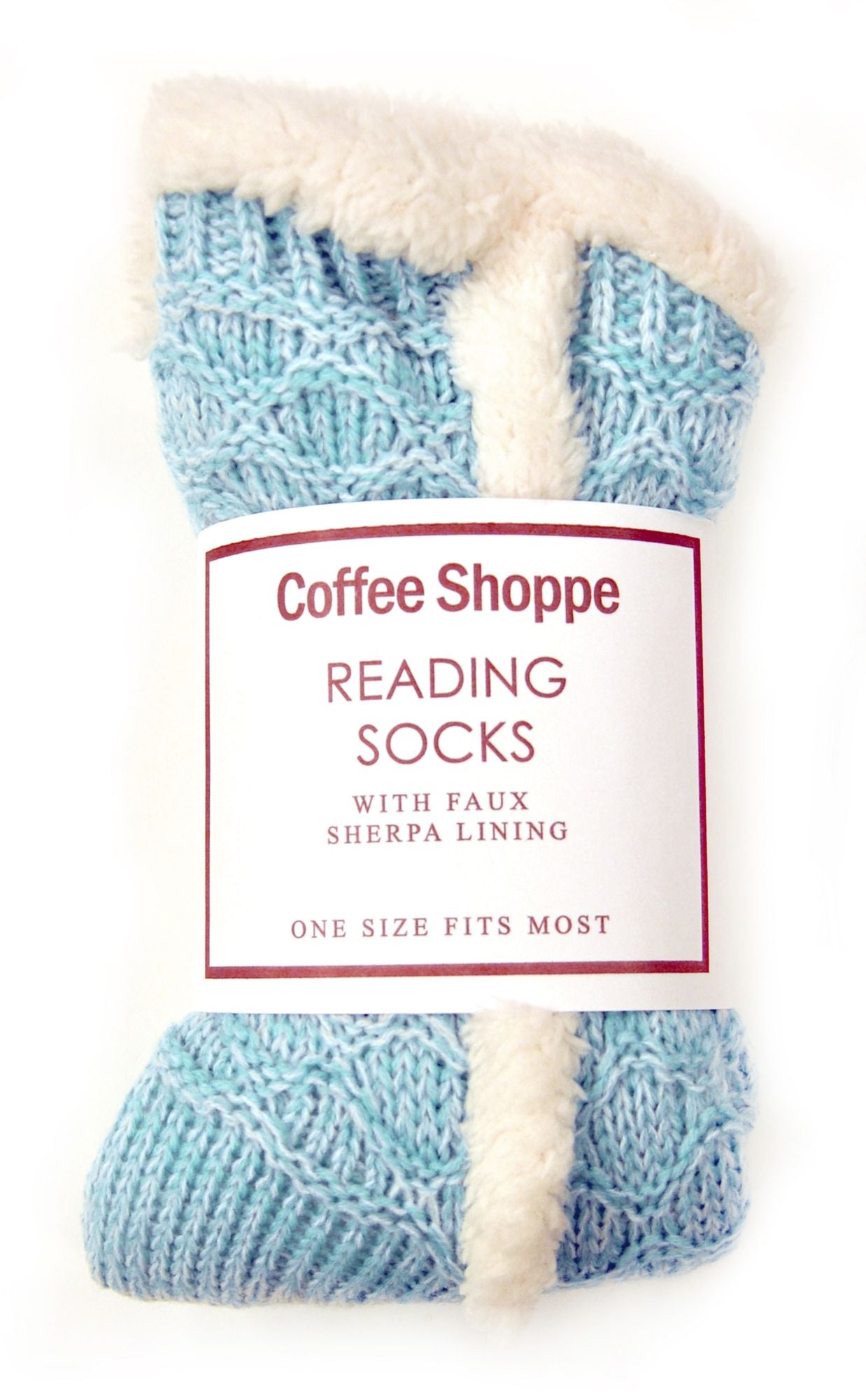 Blue Marled Lined Reading Socks One Size