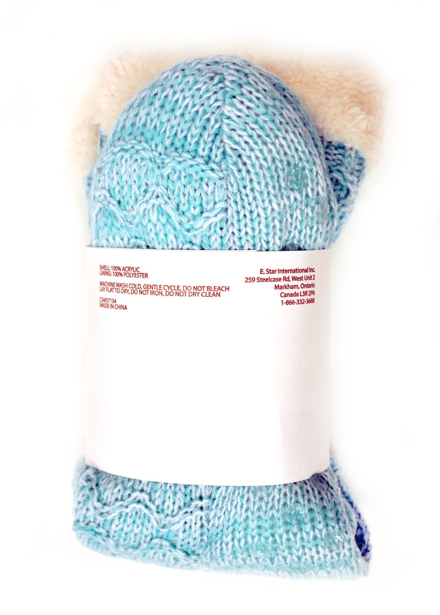 Blue Marled Lined Reading Socks One Size