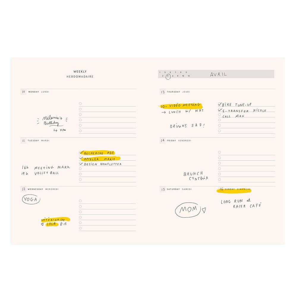Wildflowers Undated Planner