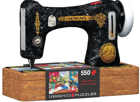 Sewing Machine Shaped Tin 550 Piece Puzzle