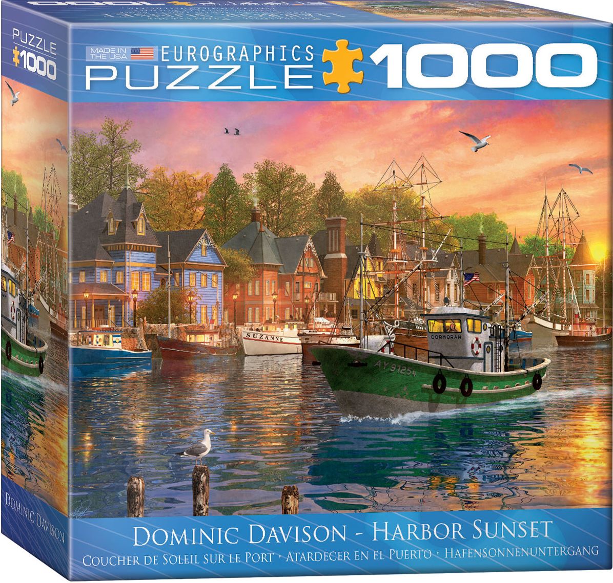 Dominic Davison - Harbor Sunset 1000 Piece Puzzle