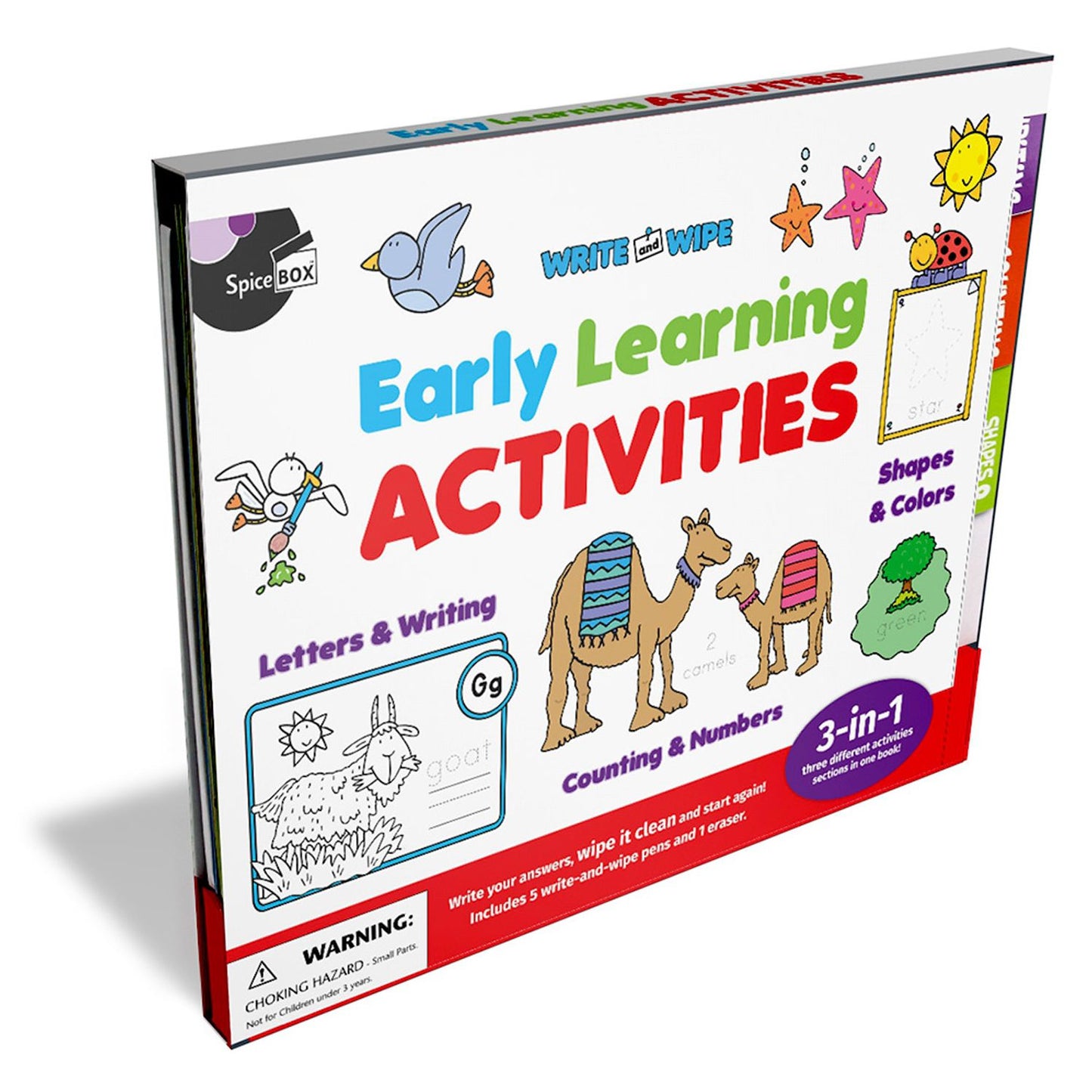 SpiceBox Write And Wipe Early Learning Activities Kit/School Supplies