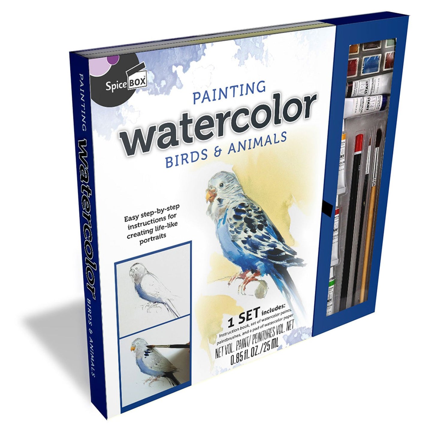 SpiceBox Master Class Paiting Watercolor Birds & Animals Kit