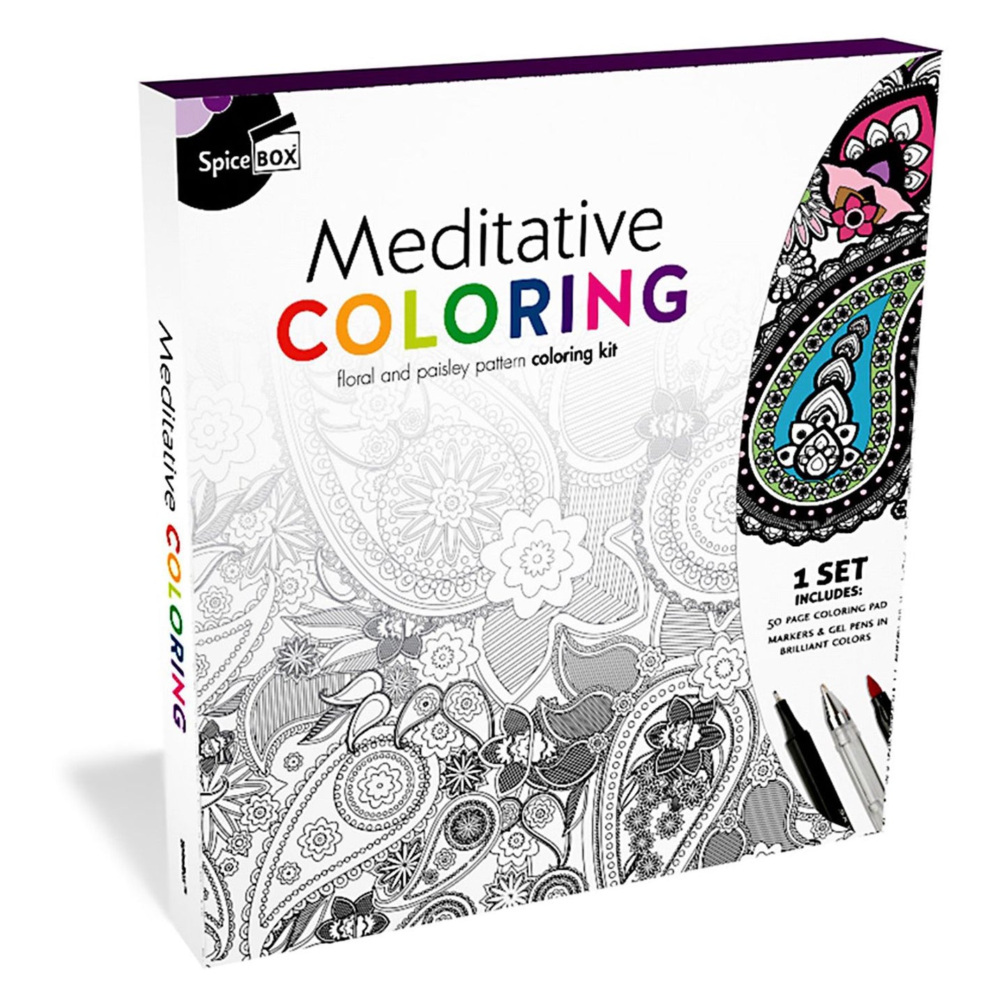 SpiceBox Meditative Coloring Anti-Stress Adult Coloring Kit