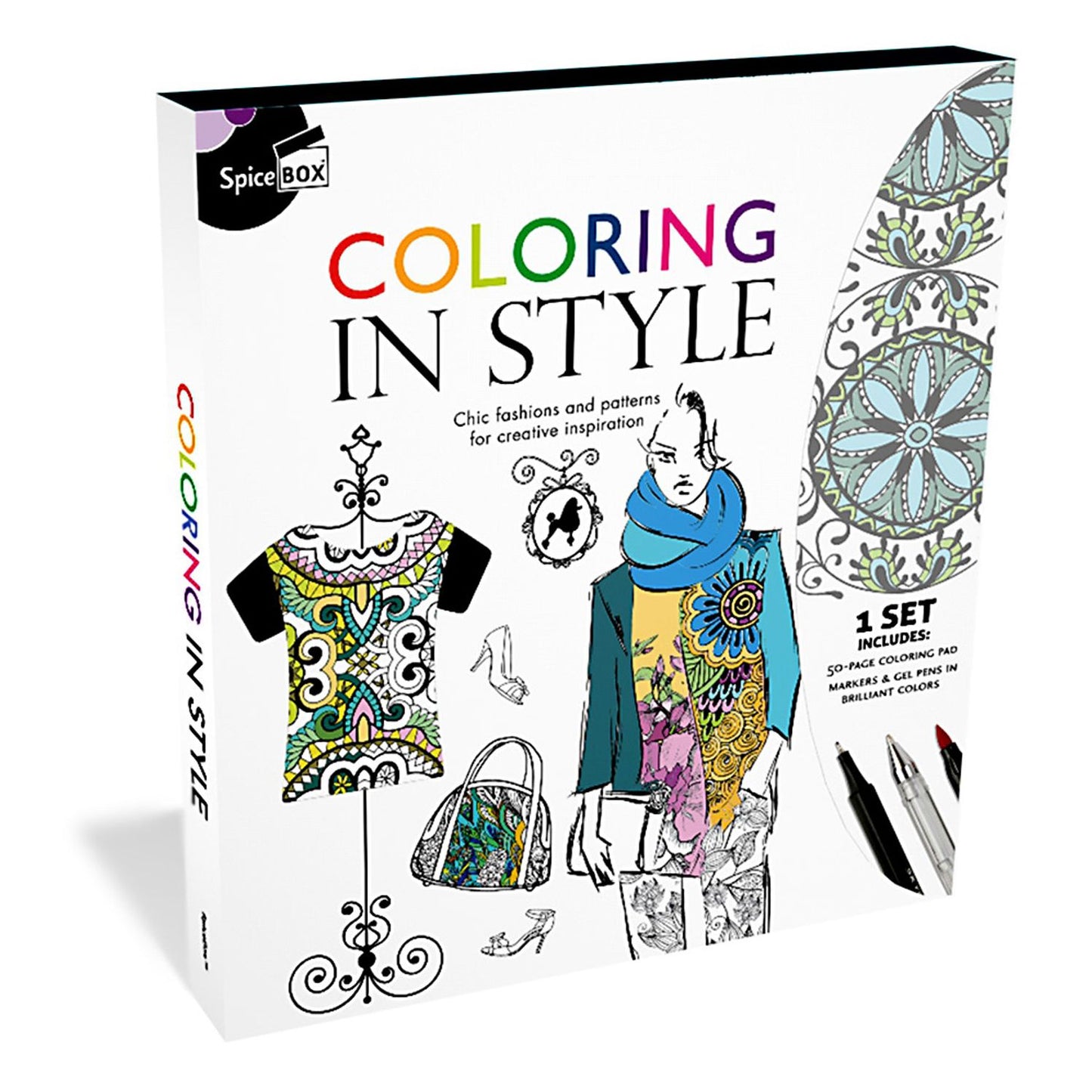 SpiceBox Coloring In Style Fashion Kit