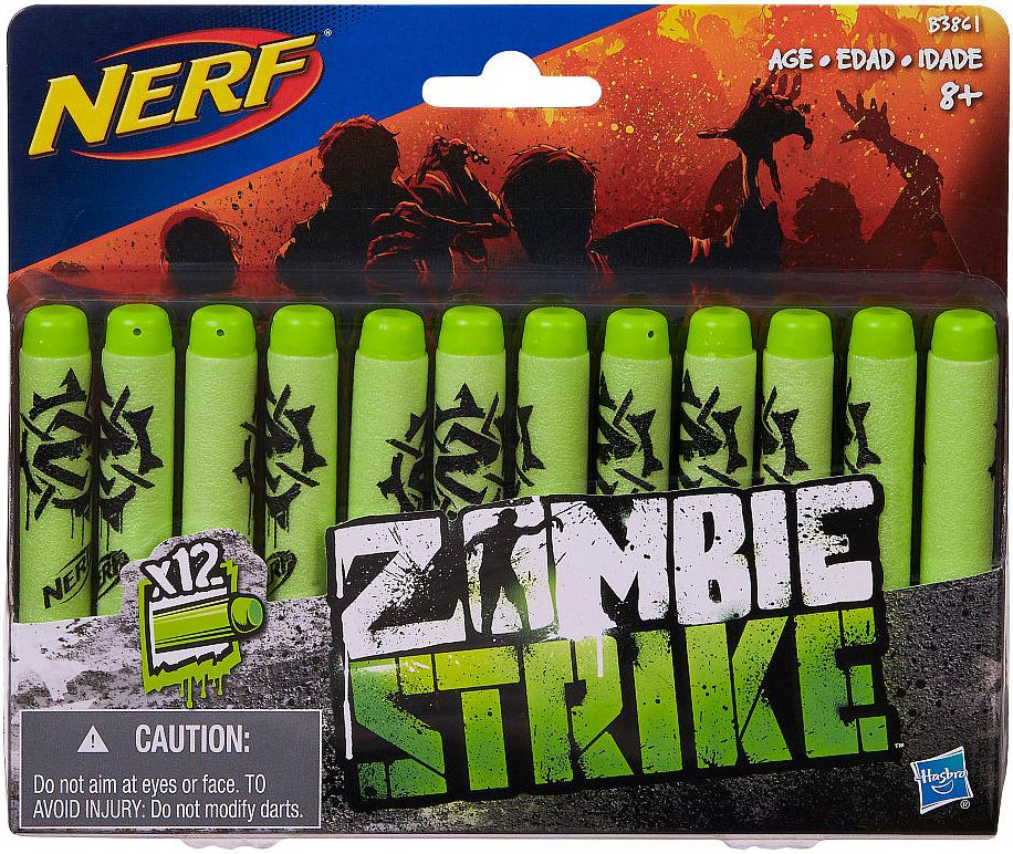 NER ZOMBIE STRIKE 12PK DECO DART REFILL