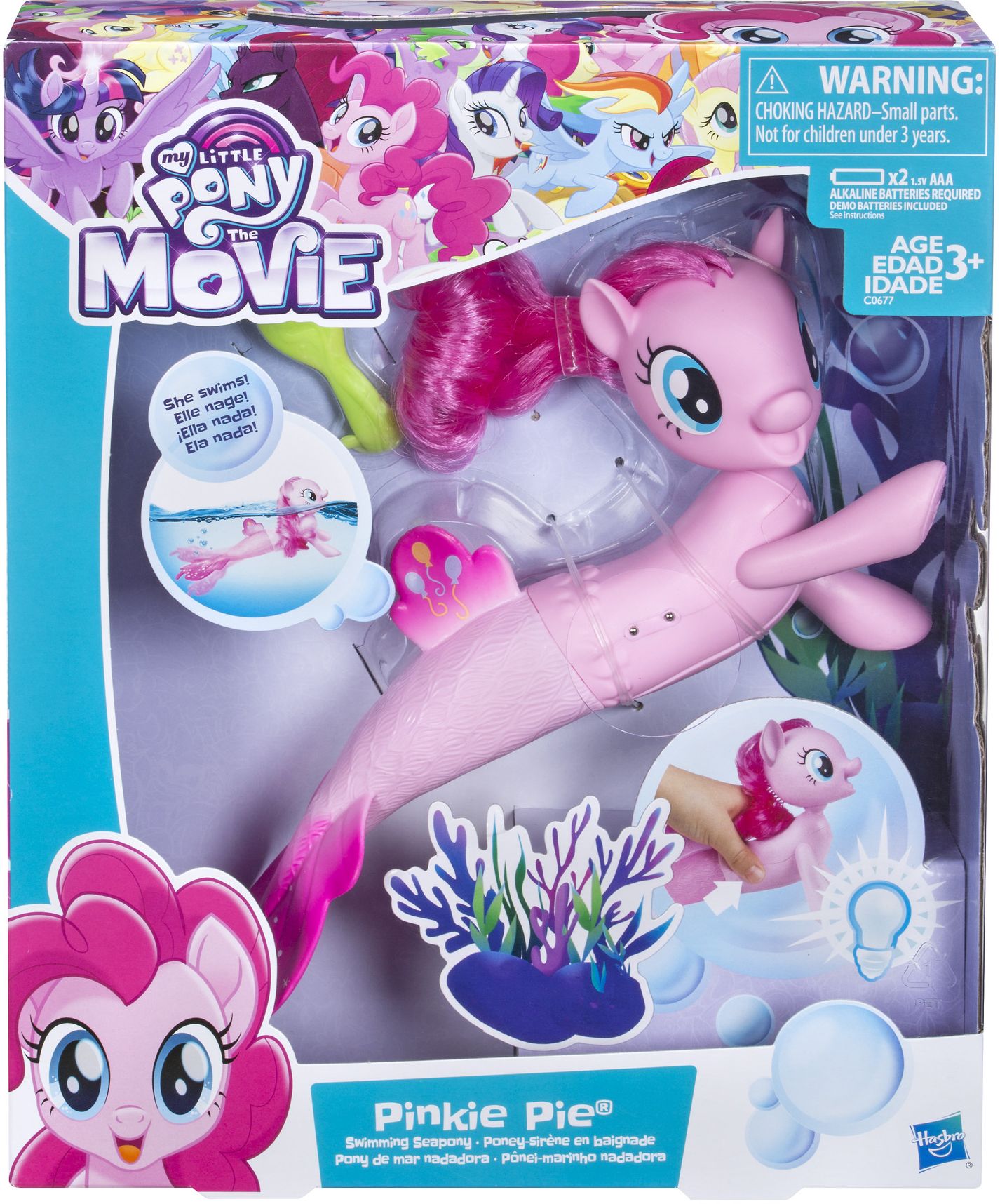 MY LITTLE PONY MOVIE PINKIE PIE SWIMMING SEAPONY