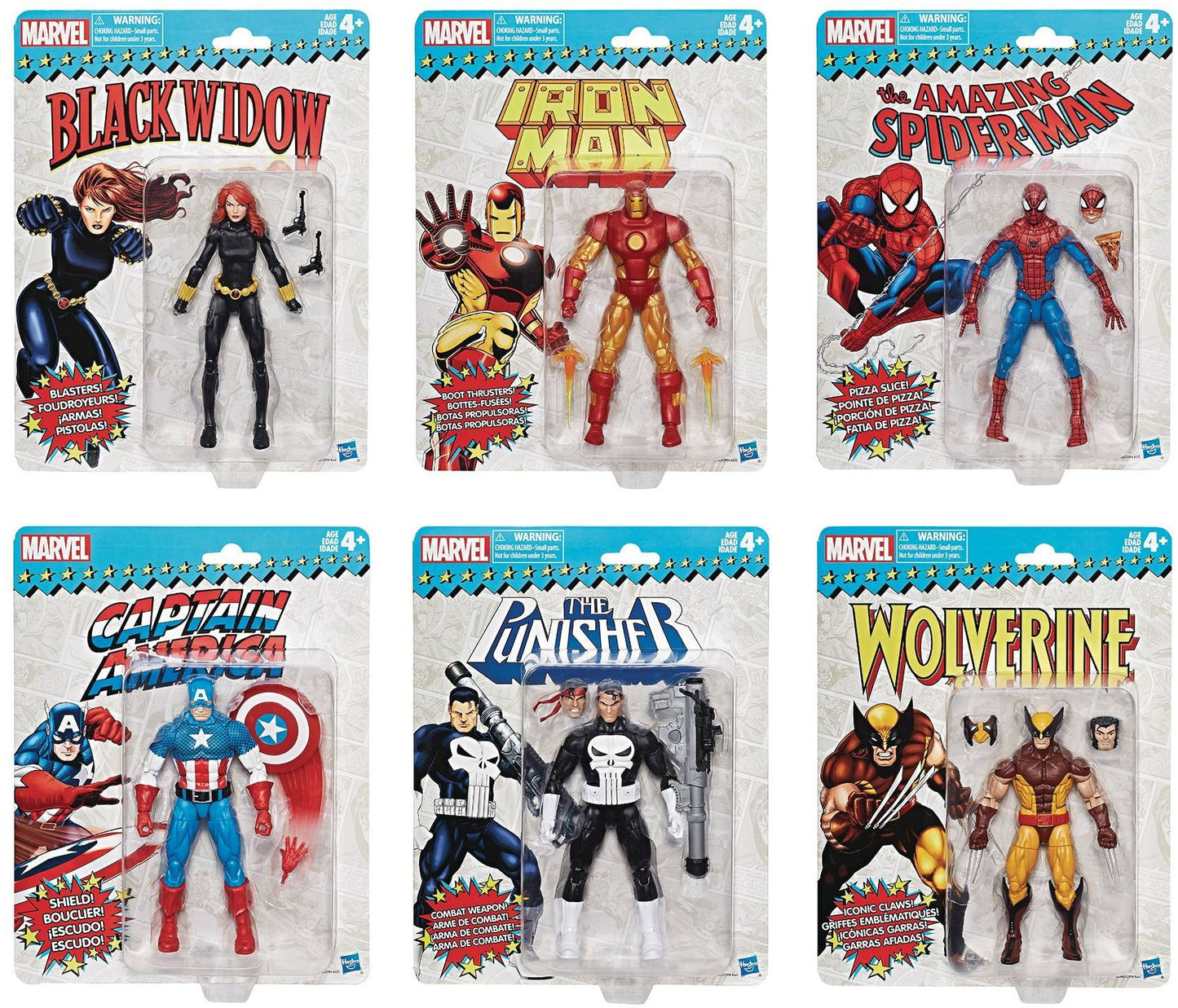MVL 6 INCH SUPER HEROES VINTAGE AST