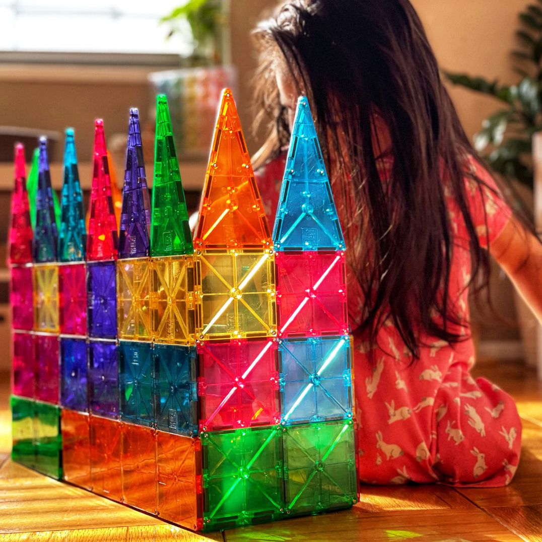 Magna-Tiles Clear Colors 74 Piece Set