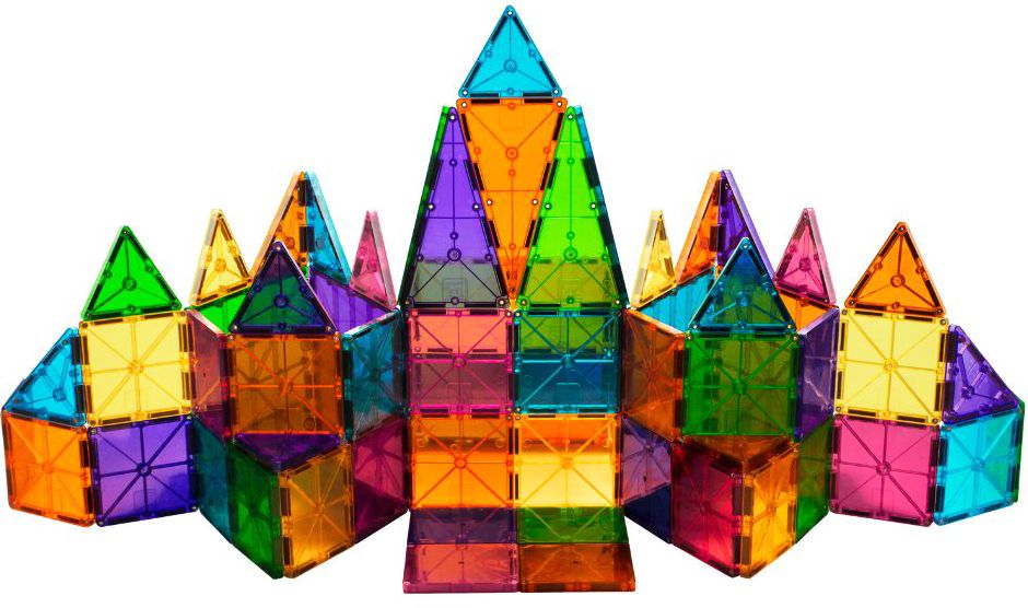 Magna-Tiles Clear Colors 74 Piece Set