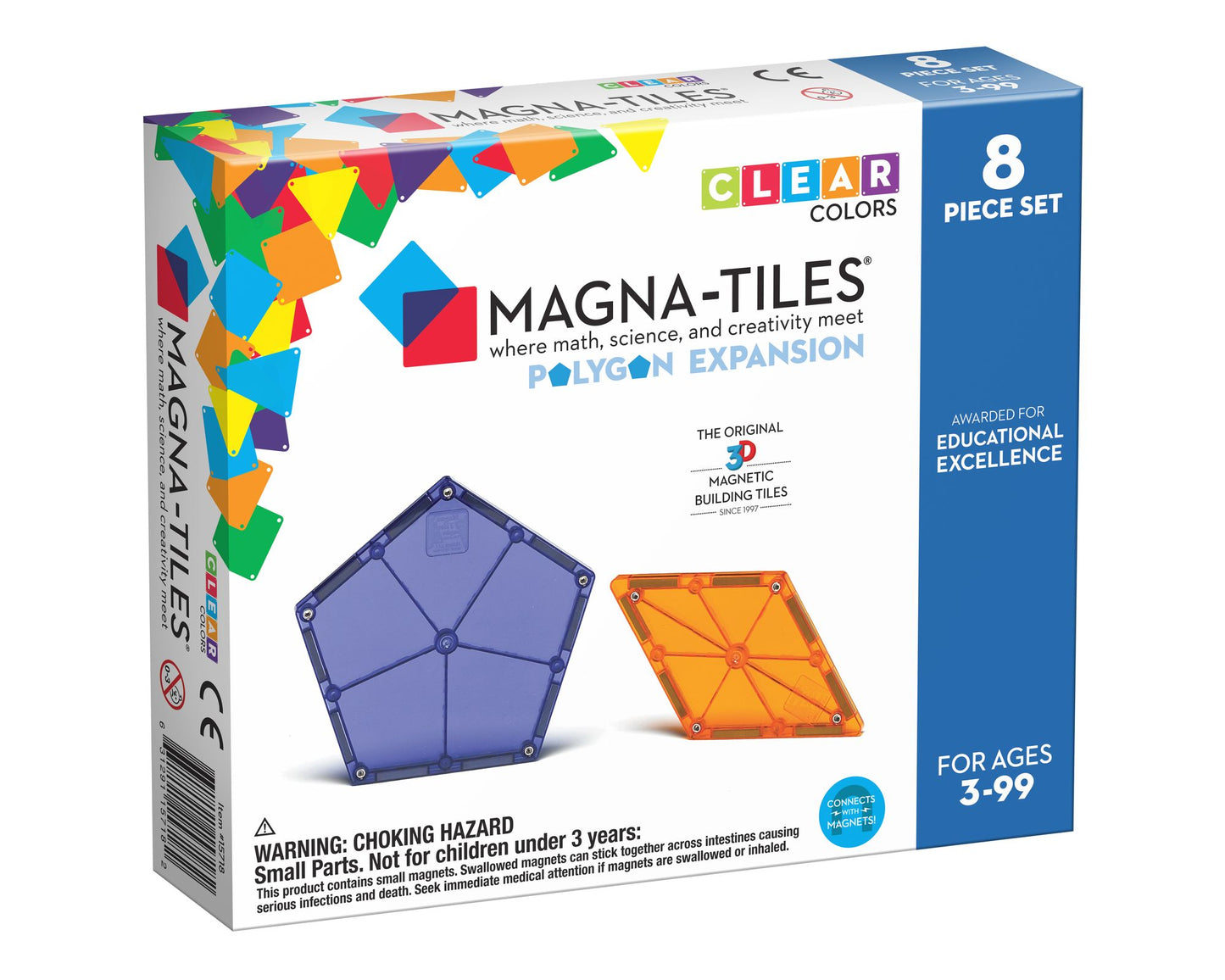 Magna-Tiles Polygons 8 Piece Expansion Set