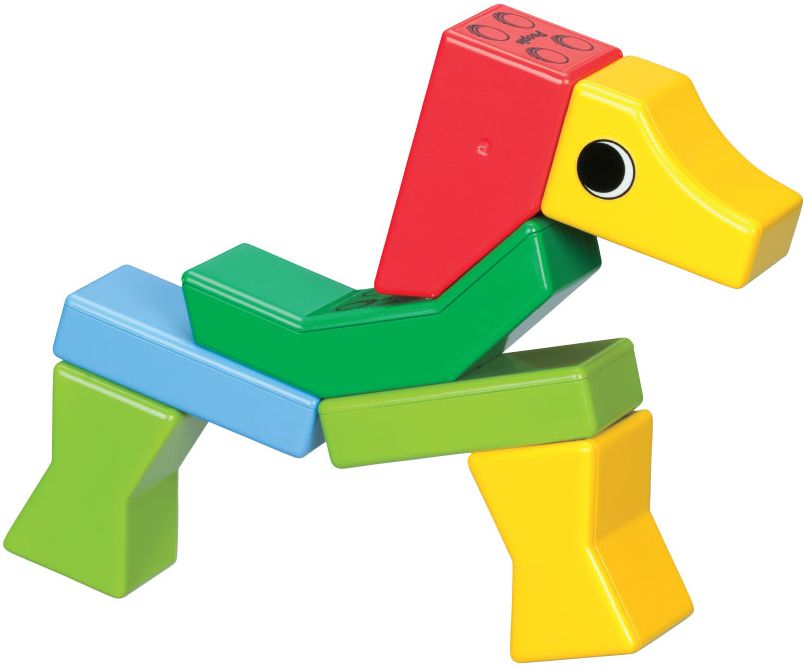People Blocks Zoo Animals 17 Piece Set