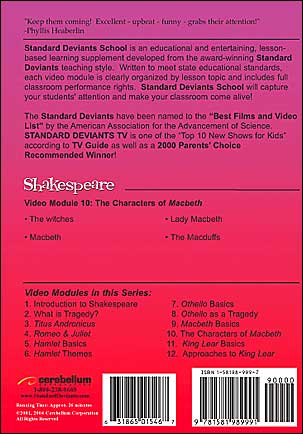Standard Deviants School: Shakespeare, Vol. 10 - The Characters of Macbeth