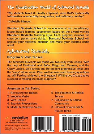 Standard Deviants School: Advanced Spanish, Vol. 3 - Verb Tenses