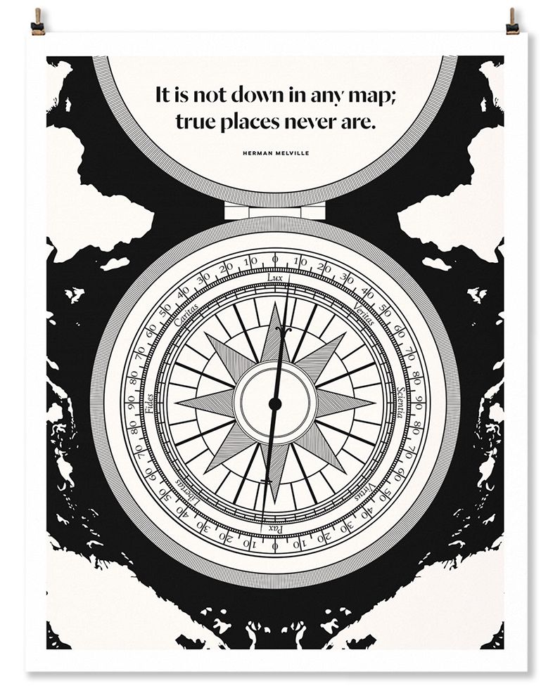 COMPASS Print (Herman Melville)