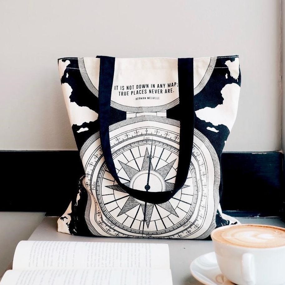HERMAN MELVILLE COMPASS TOTE