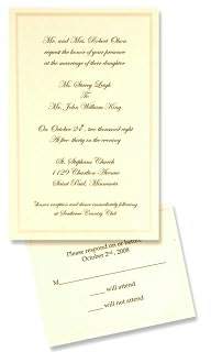 Pearl Ivory Border Invitation Kit - 50 ct