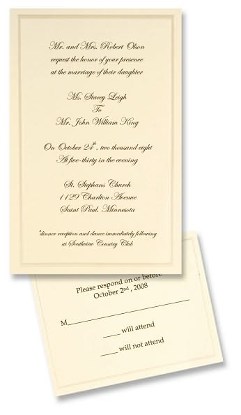 Pearl Ivory Border Invitation Kit - 50 ct