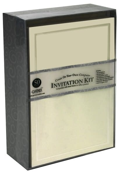 Pearl Ivory Border Invitation Kit - 50 ct