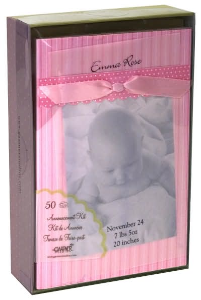 Pink Baby Photo Anouncement Kit