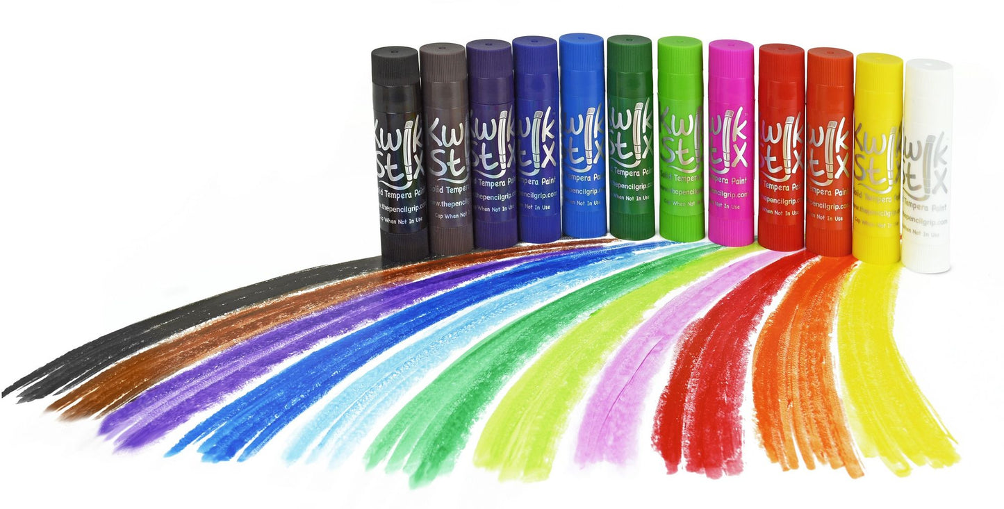 KwikStix Tempera Paint - 12 Classic Colors