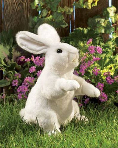 Standing White Rabbit Puppet