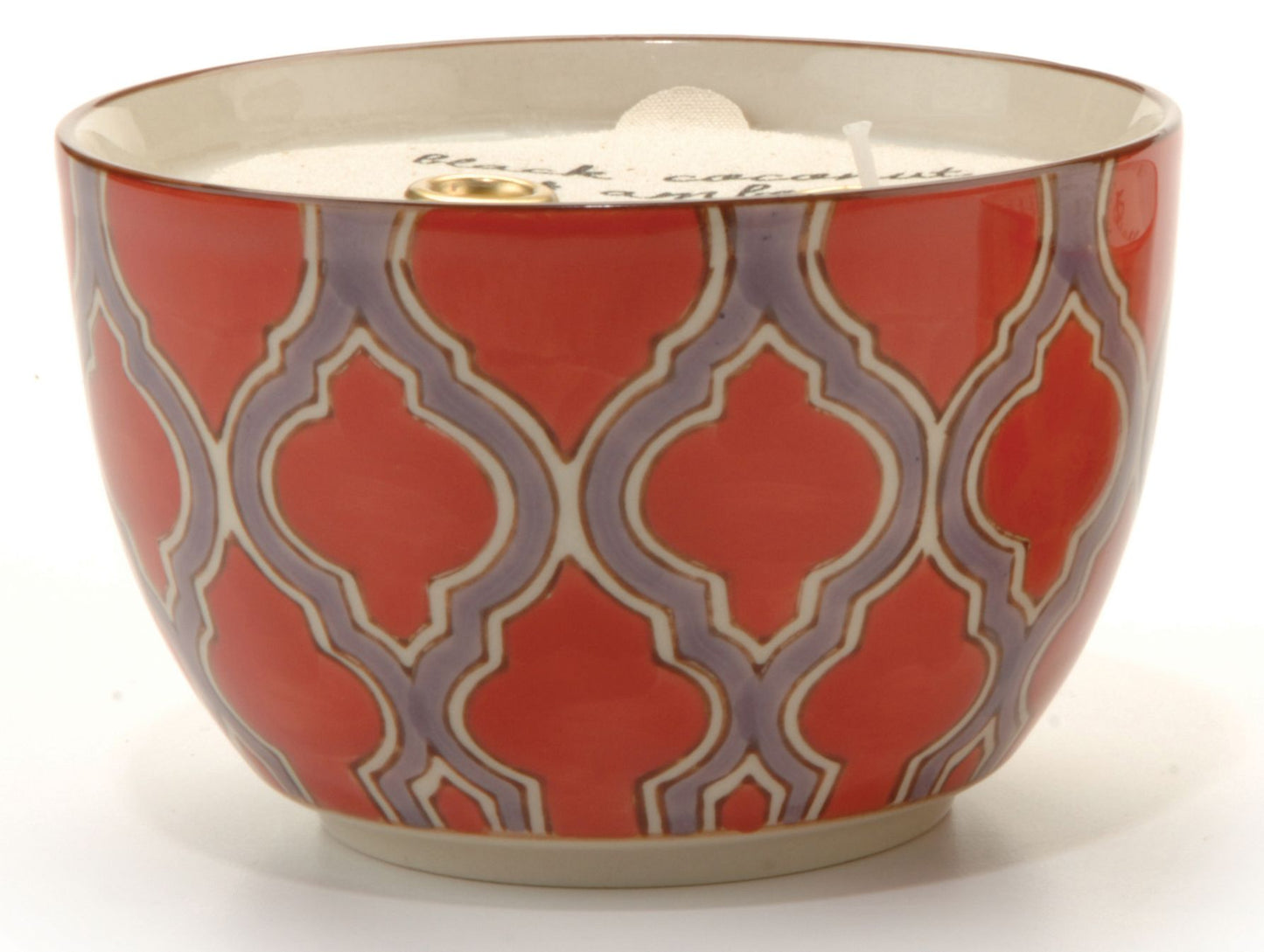 Large Boheme Passionfruit & Guava Hand Painted Ceramic Candle Bowl 12.5 oz.